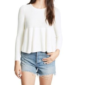 Madewell Swingy Ribbed Pullover Sweater, SZ Small